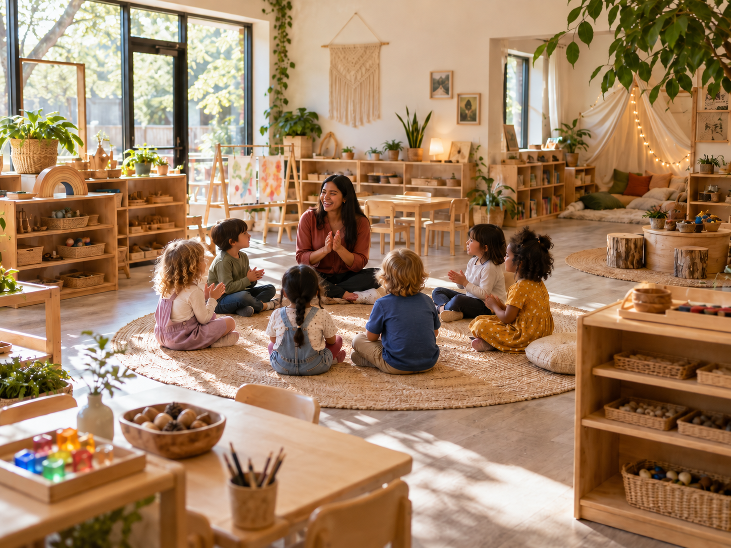 Educatrice con bambini